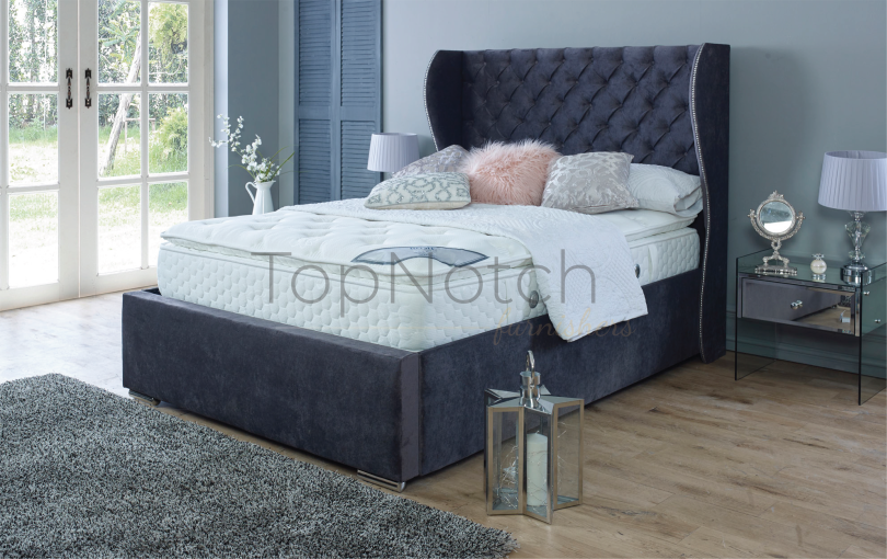 Oxford Wingback Bed Topnotchfurnishers.co.uk
