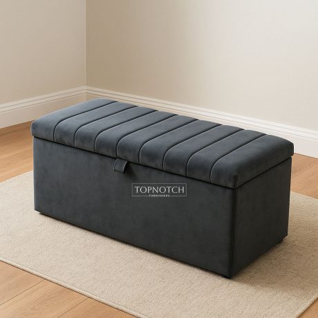 Panel style ottoman storage box - Image 2