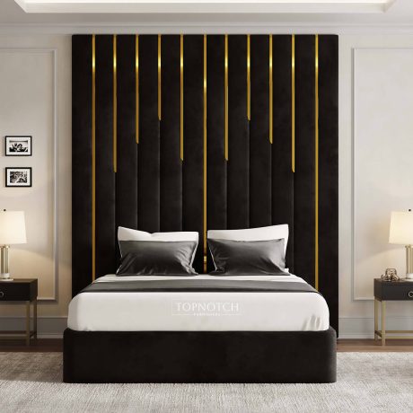 Lumina Gold Stripe Bed - Image 2
