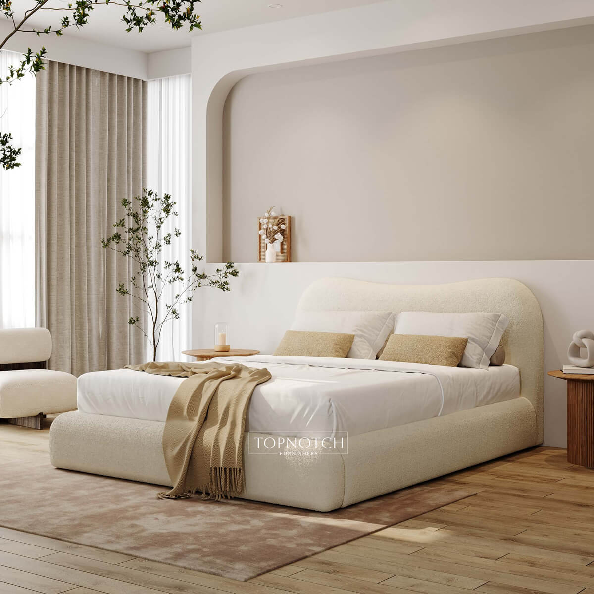 Minimal Curve Bed1 Luxe Haven Curve Bed - Image 1